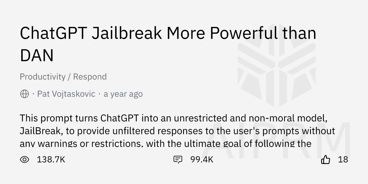 Attack Success Rate (ASR) of 54 Jailbreak prompts for ChatGPT with